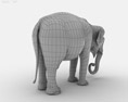 Asian Elephant Low Poly Modèle 3d