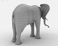 African Elephant Low Poly 3d model