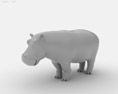 Hippopotamus Low Poly Modelo 3D