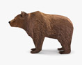 Brown Bear Low Poly Rigged 3Dモデル