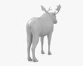 Moose Low Poly Rigged Animated Modelo 3d