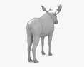 Moose Low Poly Rigged Modelo 3d