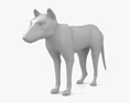 Thylacine Low Poly Rigged Animated 3D模型