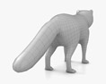 Arctic fox Low Poly Rigged 3D-Modell