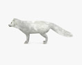Arctic fox Low Poly Rigged 3d model