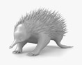 Echidna Low Poly Rigged Animated Modèle 3d