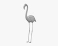 Flamingo Low Poly Rigged Animated Modello 3D