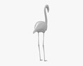 Flamingo Low Poly Rigged Animated Modèle 3d