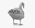 Black Swan Low Poly Rigged Animated Modelo 3D