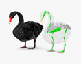 Black Swan Low Poly Rigged 3D模型