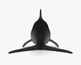 Common Bottlenose Dolphin Low Poly Rigged Animated 3D模型