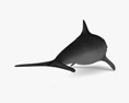 Common Bottlenose Dolphin Low Poly Rigged 3D-Modell