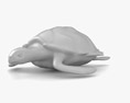 Hawksbill sea turtle Low Poly Rigged Animated 3D модель