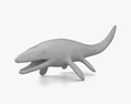 Mosasaurus Low Poly Rigged 3D модель