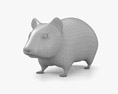Hamster Low Poly Rigged Modèle 3d