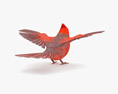 Cardinal Low Poly Rigged 3D модель