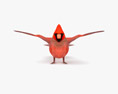 Cardinal Low Poly Rigged 3D模型