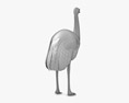 Emu Low Poly Rigged Animated 3D модель
