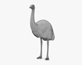 Emu Low Poly Rigged 3D модель