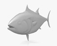 Atlantic Bluefin Tuna Low Poly Rigged Animated 3D модель