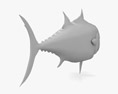 Atlantic Bluefin Tuna Low Poly Rigged Animated Modèle 3d