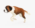 St Bernard Low Poly Rigged Animated Modello 3D