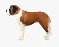 St Bernard Low Poly Rigged Animated 3D 모델 