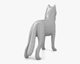 Siberian Husky Low Poly Rigged Modello 3D