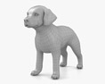 Labrador Retriever Puppy Low Poly Rigged Animated Modello 3D