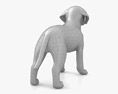 Labrador Retriever Puppy Low Poly Rigged Animated 3D模型
