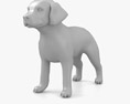 Labrador Retriever Puppy Low Poly Rigged Animated 3D модель