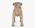 Pug Puppy Low Poly Rigged 3D 모델 