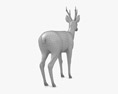 Roe Deer Low Poly Rigged Animated 3d model