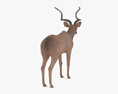 Greater Kudu Low Poly Rigged Animated 3D-Modell