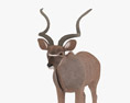 Greater Kudu Low Poly Rigged Animated Modelo 3d