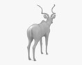 Greater Kudu Low Poly Rigged Animated 3Dモデル