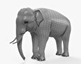 Азиатский слон 3D модель