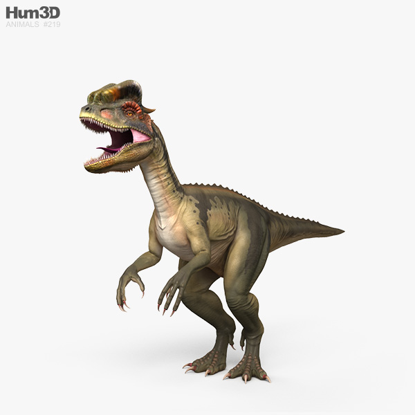 ディロフォサウルス 3Dモデル