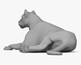 Tigre sdraiata Modello 3D