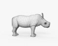 Детеныш носорога 3D модель