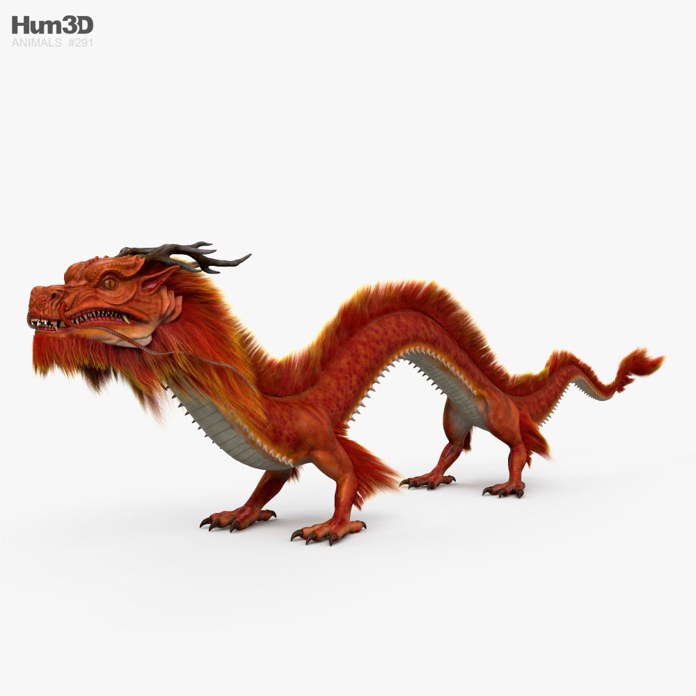 Dragão chinês Modelo 3d