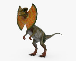 Dilophosaurus with Neck Frill 3D model