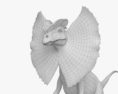 Dilophosaurus with Neck Frill Modello 3D