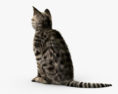 앉아있는 고양이 3D 모델 