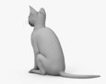 Сидячий кіт 3D модель