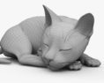 잠자는 고양이 3D 모델 