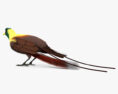 Красная райская птица 3D модель