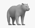 Бурый медведь 3D модель