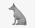 坐着的德国牧羊犬 3D模型