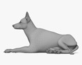 躺着的德国牧羊犬 3D模型